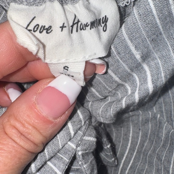 Love + Harmony Gray Striped Midi Dress - Picture 2 of 6